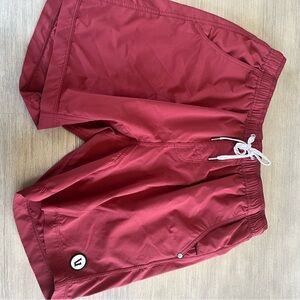 Vuori Red Athletic Shorts Lightweight Performance
